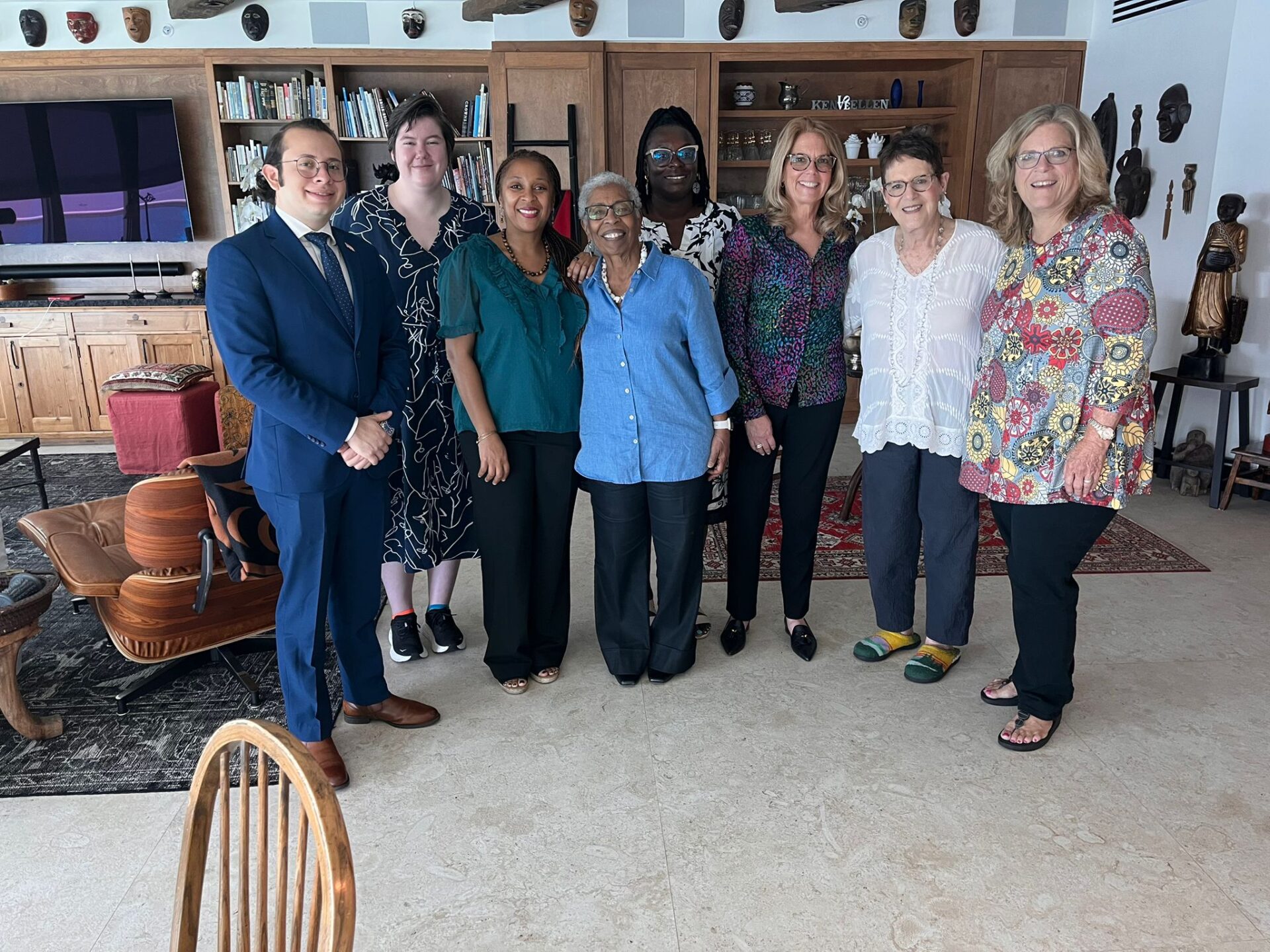 Maurine Murenga and RESULTS Miami volunteers pose with congressional staff after a strong relationship-building meeting.