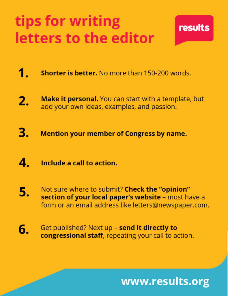 Tips for writing letters to the editor